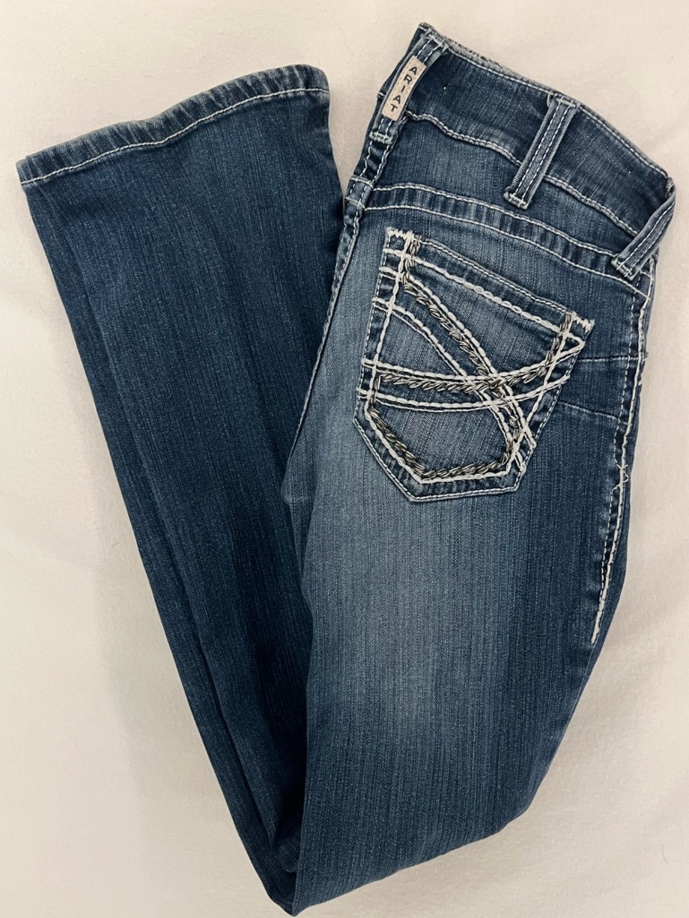 Ariat Jeans Womens Blue REAL Denim Mid Rise Bootcut Size 27 R Western Cowgirl